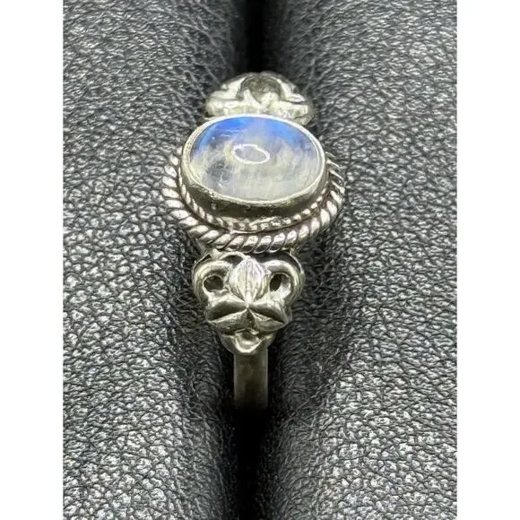 Sterling Silver 925 Moonstone Ring size 7 - Picture 3 of 12